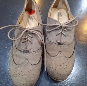 Cliffs Grey Suede Oxford Shoes Womens 6 White Mountain